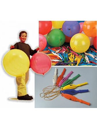 Lastikli Punc Balon - 100 Adet