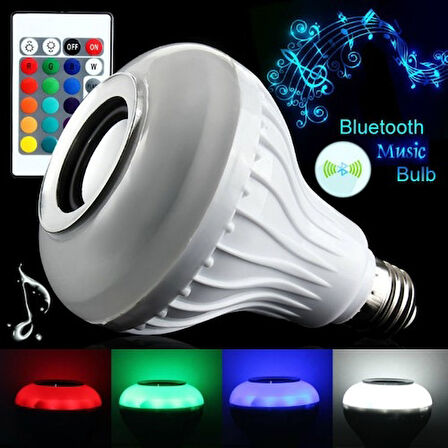 Kumandalı Bluetooth Disco Ampul RGB