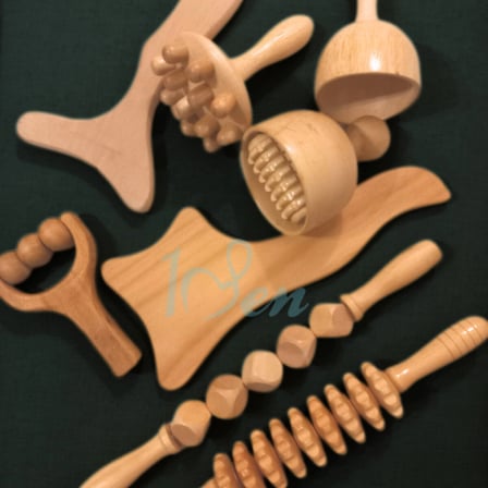Maderoterapi 8’li Ana Set | Selülit Giderici El Yapımı Ahşap Vücut Masaj Seti