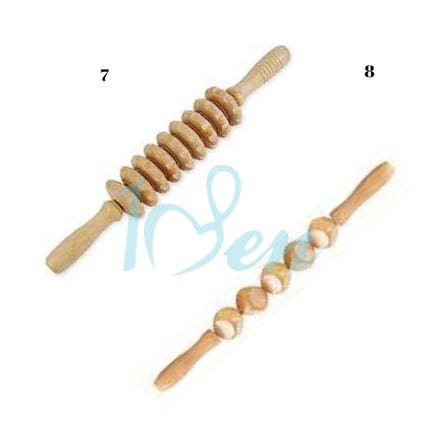 Maderoterapi 8’li Ana Set | Selülit Giderici El Yapımı Ahşap Vücut Masaj Seti