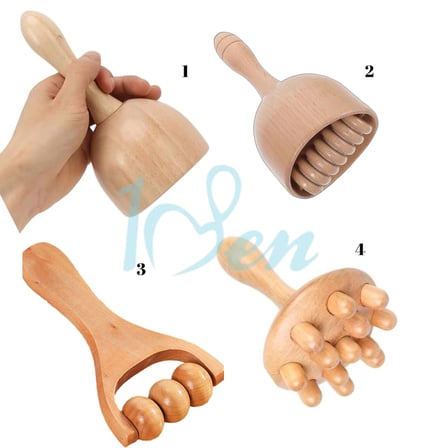 Maderoterapi 8’li Ana Set | Selülit Giderici El Yapımı Ahşap Vücut Masaj Seti