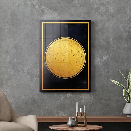 Decovetro Cam Tablo Burçlar Yıldız Haritası