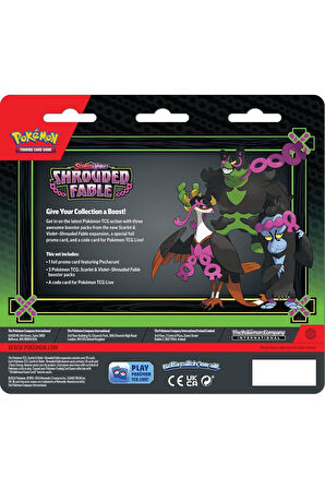 POKEMON TRADING CARD GAME SCARLET AND VIOLET SHROUDED FABLE 3 BOOSTER BLISTER