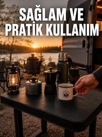 Katlanır Plastik Kamp Masası Hafif Taşınabilir Piknik Masası