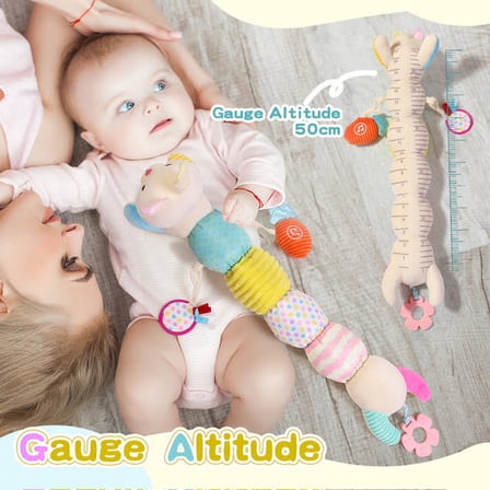 Sevimli Tırtıl Aktivite Eğitici Müzikli Peluş Oyuncak 0-3 Yaş Unisex