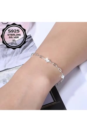 Heart Chain Kalpli 925 Ayar Gümüş Kadın Bileklik | Zarif & Minimal Tasarım | Anlamlı Hediye
