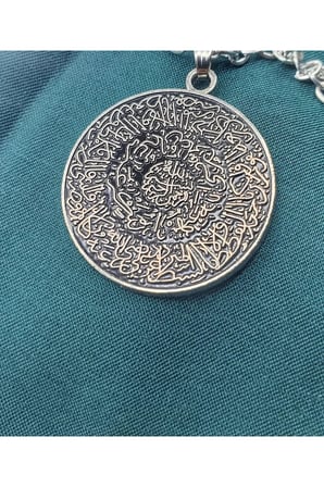 Unisex Kolye Dua Unisex Kolye Gümüş Kaplama Yemen Zırhı Şık Anlamlı Kolye