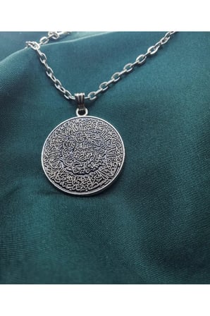 Unisex Kolye Dua Unisex Kolye Gümüş Kaplama Yemen Zırhı Şık Anlamlı Kolye