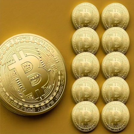 Bitcoin Coin Altın Kaplama Bitcoin Anma Madeni Koleksiyonluk Benzersiz Hediyelik