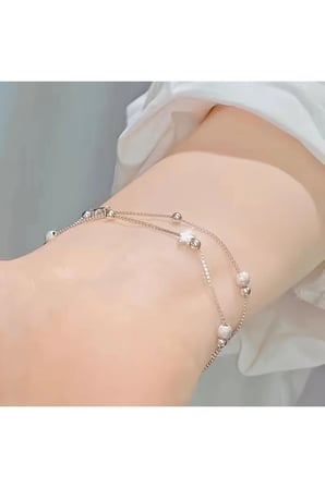 Maysa Yıldız Boncuk Detaylı Gümüş Kaplama Kadın Bileklik | Işıltılı & Zarif Tasarım P266S4844, one size