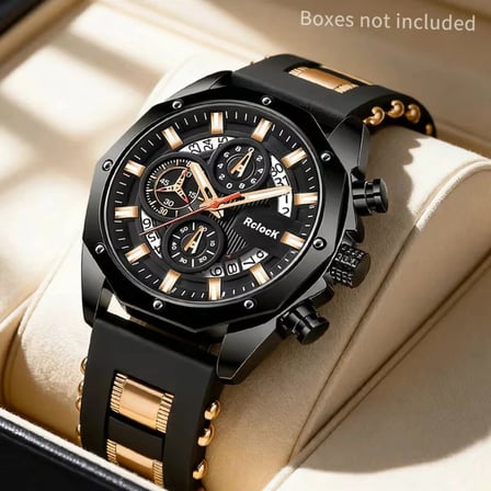 Iron Black Erkek Kol Saati | Siyah Rose Gold Detaylı | Şık & Modern Tasarım | Hediyelik