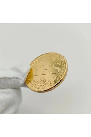 Karar Madalyonu Altın Kaplama Yes No Evet Hayır Karar Madeni Eğlenceli Hediyelik