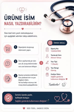 TENSOKişiye Özel Kutulu Stetoskop I Steteskop Kişiye Özel Yetişkin