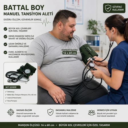 Obez Tansiyon Aleti I Battal Boy Tansiyon Aleti I Büyük Boy Tansiyon Aleti I Büyük Manşonlu Tansiyon Aleti