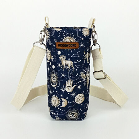 Woodycord 0,5 Litrelik Matara Kılıfı Su Şişesi Taşıma Çantası Astroloji Temalı 