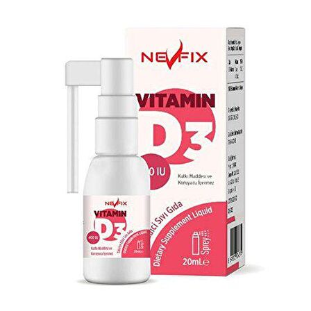 Nevfix Glucosamine Chondroitin Msm 120 Tablet + Nevfix Vitamin D3 400 Iu 20 ml Sprey