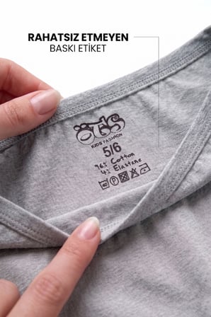 Öts Kız Çocuk 5’li Pamuklu Boxer Günlük Rahat Kesim (8210-5)