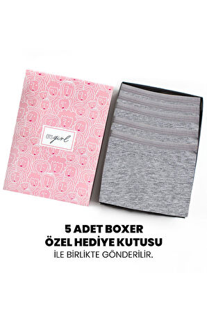 Öts Premium 5’li Kız Çocuk Boxer - Hediye Kutulu, Pamuklu Kumaş, Ultra Yumuşak, Esnek Kalıp, Etikets