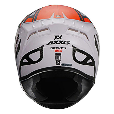 Axxis Kapalı Kask Draken Dekers Mat Fluor Turuncu