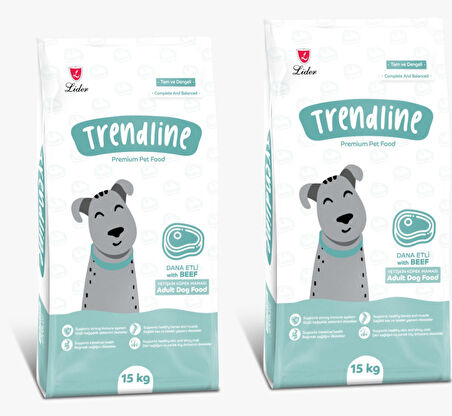 Trendline Biftekli Küçük Irk Yetişkin Kuru Köpek Maması 2x15 kg