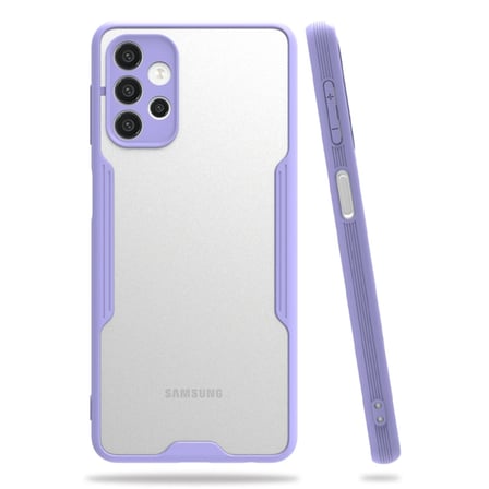 Samsung Galaxy A72 Kılıf Platin Silikon - Lila iegxx