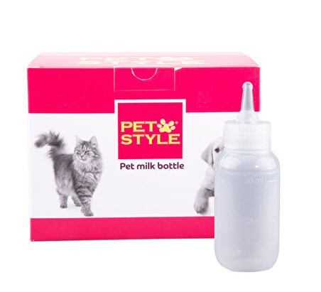 Şeffaf Pet Biberon 50 ml Yavru Kedi ve Köpekler İçin Biberon