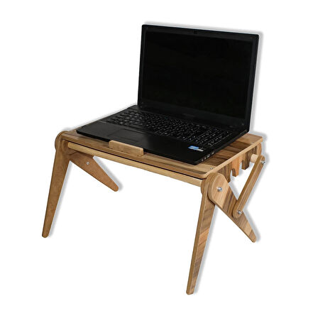 Katlanabilir Ahşap Laptop Standı Sehpası Masası Notebook Standı Bilgisayar Yükselticisi