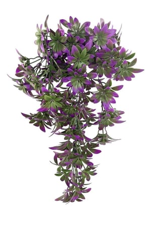 Yapay Çiçek Dev Sarkan Defne Buketi MOR Dekoratif Sarkan Çiçek Güneşe Dayanıklı Uv Katkılı 60*35cm 