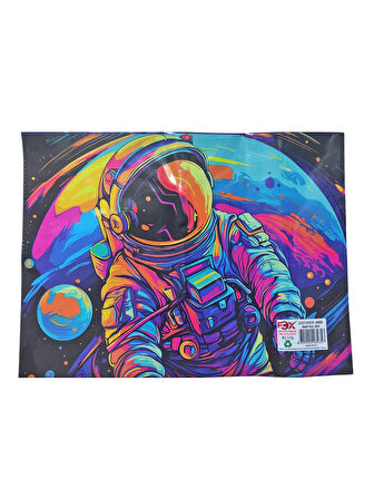 Astronot Desenli Çıt Çıtlı Zarf Dosya - 1 Adet