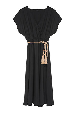 Kemer Detaylı Midiboy Elbise