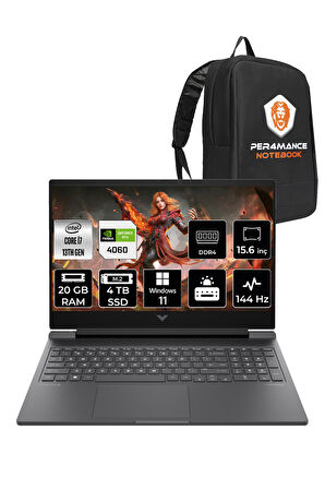 HP Victus 15 i7-13620H 20GB RAM 4TB SSD RTX4060/8GB 144Hz 15.6'' FHD W11P Gaming Laptop & PER4