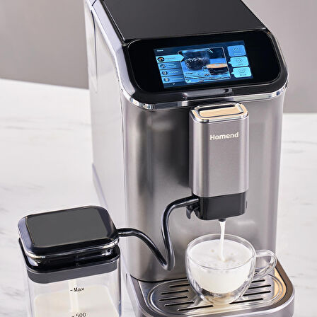 Homend coffeebreak 5008H Kahve Öğütücülü, Dokunmatik Ekranlı Full Otomatik Espresso Makinesi
