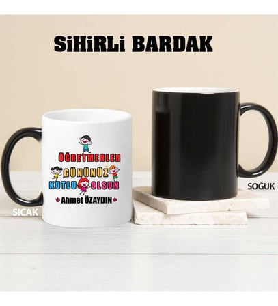 24 Kasım Öğretmenler Günü Hediyesi Sihirli Kupa Bardak (STD)