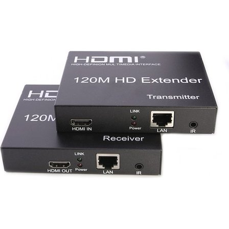 Apx-120M-B Cat5E-Cat6 120 Metre Fullhd 1080P Hdmi Extender