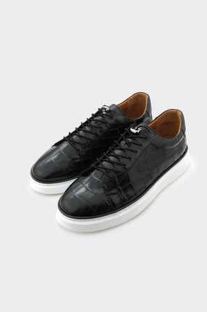 Hakiki Deri Bağcıklı Erkek Sneaker