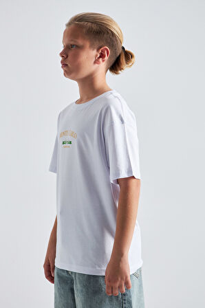 Monte Carlo Country Club Baskılı %100 Pamuk Erkek Oversize Çocuk Tişört