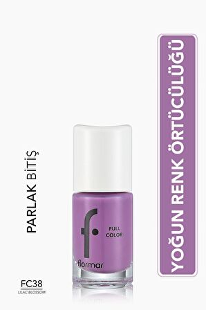 Flormar Yoğun Renk Veren Parlak Oje (Lila) - Full Color Nail Enamel - FC38 LILAC BLOSSOM - 8690604379910