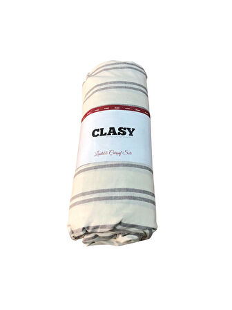 Clasy Çift Kişilik %100 Pamuk Ranforce Lastikli Çarşaf + 2 Adet Yastık Kılıfı 160 x 200