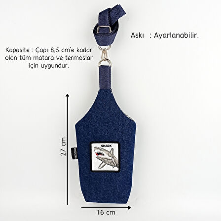 Woodycord 1 Litrelik El Yapımı U Model Etnik Kot Matara Kılıfı