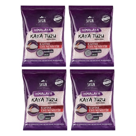 Saygın Himalaya Kaya Tuzu İnce Taneli 500 gr x 4 Adet