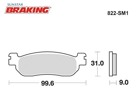 YARI METALİK ARKA FREN BALATASI / YAMAHA / YZF R6 / 600cc / ARKA / 1999-2000-2001-2002-2003-2004-2005-2006-2007-2008-2009-2010-2011-2012-2013-2014-2015-2016-2017-2018-2019-2020