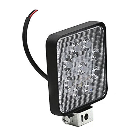 Carub Sis Farı Kare Off Road 9 Led Projektör 27W (10V-30V) Beyaz