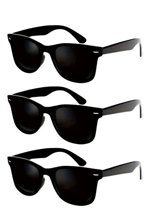 Vos Versa Siyah Unisex 3lü Güneş Gözlüğü VVG011003