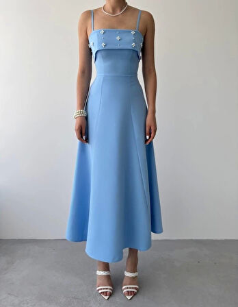 Acco Taş Detaylı Elbise