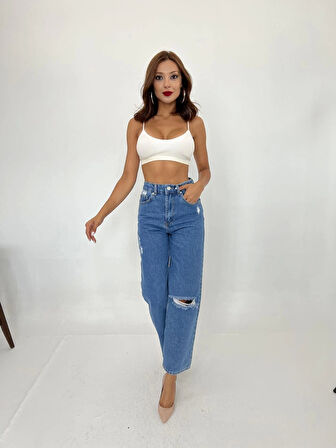 6288 KOT PANTOLON-MAVİ