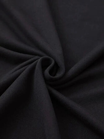 Baskılı Oversize Bisiklet Yaka T-shirt - Siyah