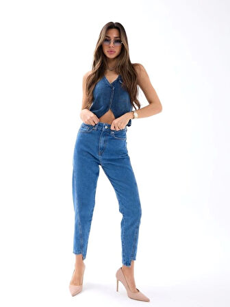 5682 KOT PANTOLON-KOYU MAVİ