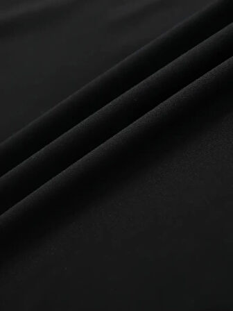 Baskılı Oversize Bisiklet Yaka T-shirt - Siyah