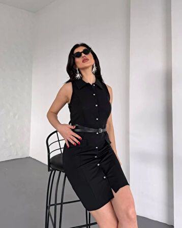 GÖMLEK YAKA ELBİSE