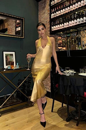 Felicia Sırt Dekolteli Elbise 2583-08